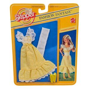 VTG Skipper Doll Outfit 5813 Summer Sunshine Fashion Fantasy Yellow Dress 1982